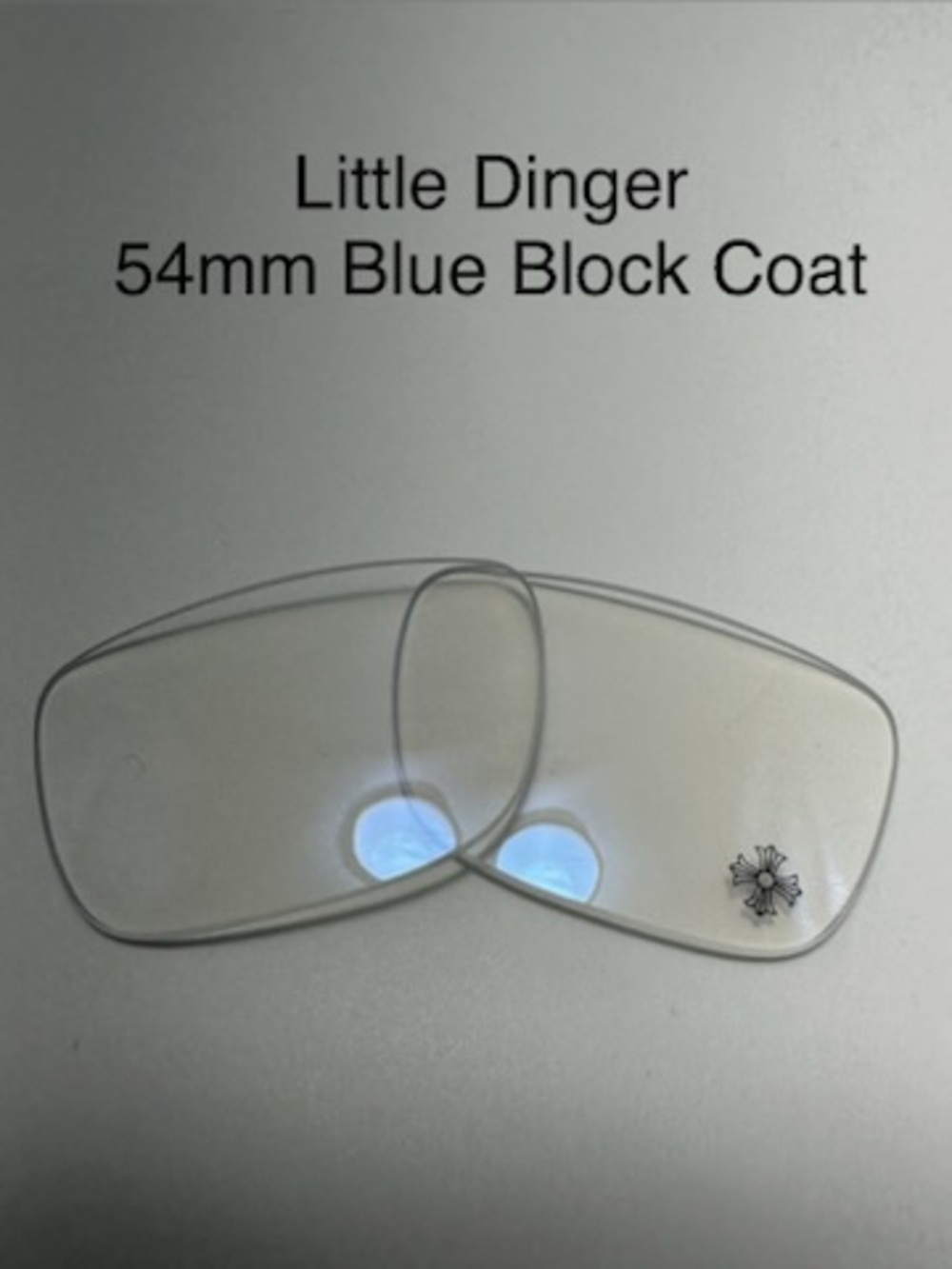 Chrome Hearts Little Dinger Eyeglasses Demo Lenses with Blue Filter Clear New